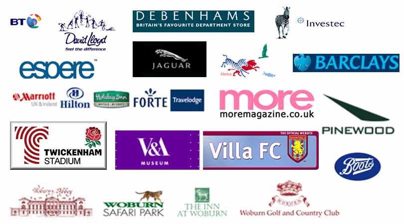 corporate logos for which tj has performed magic